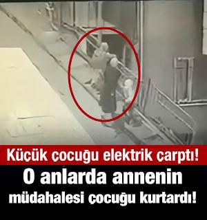 Kağıthane&rsquo;de 8 yaşındaki &ccedil;ocuk elektrik akımına kapıldı o anlar b&uuml;y&uuml;k korkuya neden oldu