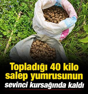 Topladığı 40 kilo salep yumrusunun sevinci kursağında kaldı 