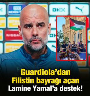 Guardiola'dan Filistin bayrağı taşıyan Yamal'a destek!