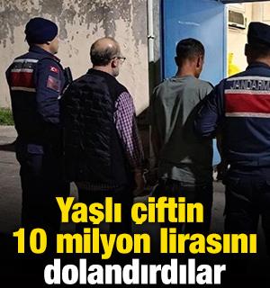 Yaşlı &ccedil;iftin 10 milyon lirasını dolandırdılar