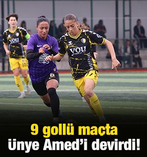 9 goll&uuml; ma&ccedil;ta &Uuml;nye Amed'i devirdi!