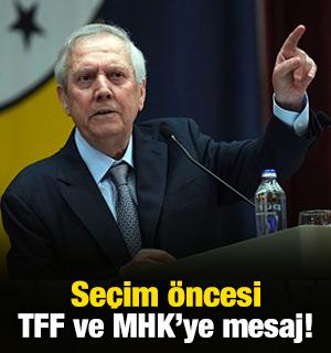 Aziz Yıldırım'dan se&ccedil;im &ouml;ncesi TFF ve MHK'ye mesaj! 'Gereğini yaparız'