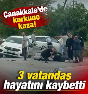 &Ccedil;anakkale'den kahreden haber 3 vatandaş hayatını kaybetti