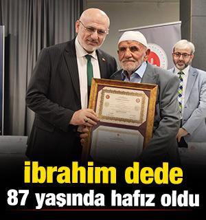 İbrahim dede 87 yaşında hafız oldu 