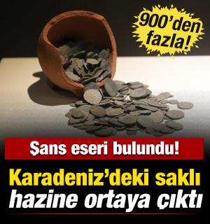 Karadeniz&rsquo;deki saklı hazine ortaya &ccedil;ıktı! Y&uuml;zlerce sikke şans eseri bulundu