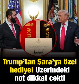 Trump'tan Şara'ya &ouml;zel hediye! "Herkes bizi konuşuyor"