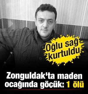 Zonguldak'ta maden ocağında g&ouml;&ccedil;&uuml;k: 1 &ouml;l&uuml;