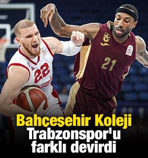 Bah&ccedil;eşehir Koleji, Trabzonspor'u farklı devirdi