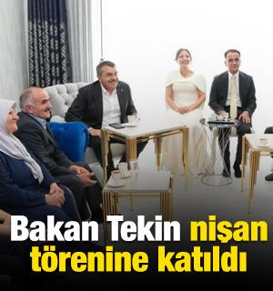 Bakan Tekin nişan t&ouml;renine katıldı