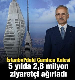 İstanbul'daki &Ccedil;amlıca Kulesi 5 yılda 2,8 milyon ziyaret&ccedil;i ağırladı