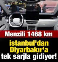 İstanbul'dan Diyarbakır'a tek şarjla gidiyor!