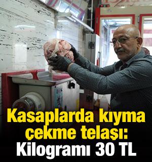 Kasaplarda kıyma &ccedil;ekme telaşı: Kilogramı 30 TL