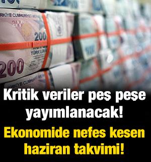 Kritik veriler peş peşe yayımlanacak! İşte ekonomide haziran ayının nefes kesen takvimi!