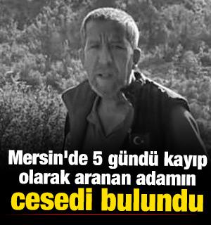 Mersin'de 5 g&uuml;nd&uuml; kayıp olarak aranamn adamın cesedi bulundu 