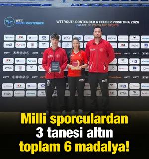 Milli masa tenis&ccedil;iler, Kosova'da 6 madalya kazandı