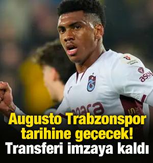Augusto Trabzonspor tarihine ge&ccedil;ecek! Transferi imzaya kaldı