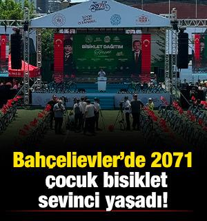 Bah&ccedil;elievler&rsquo;de 2071 &ccedil;ocuk bisiklet sevinci yaşadı!