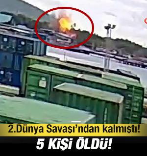 Endonezya&rsquo;da II. D&uuml;nya Savaşı&rsquo;ndan kalma m&uuml;himmatın patladı 5 kişi hayatını kaybetti