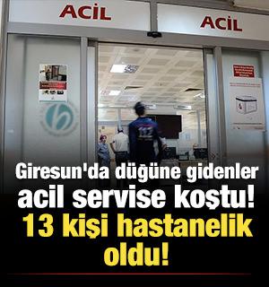 Giresun'da d&uuml;ğ&uuml;ne gidenler, acil servise koştu: 13 kişi hastanelik oldu!