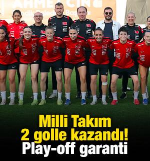 Milli Takım 2 golle kazandı! Play-off garanti