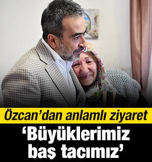 &Ouml;zcan'dan yaşlılara anlamlı ziyaret: B&uuml;y&uuml;klerimiz baş tacımız