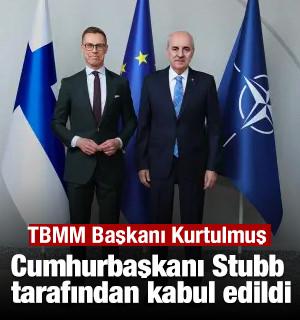 TBMM Başkanı Kurtulmuş, Cumhurbaşkanı Stubb tarafından kabul edildi