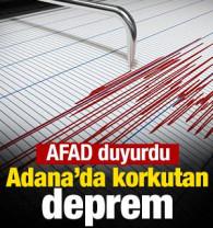Son dakika: Adana'da deprem meydana geldi