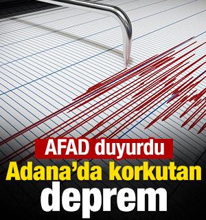 Son dakika: Adana'da deprem meydana geldi