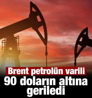 Brent petrol&uuml;n varili 90 doların altına geriledi