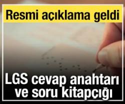 LGS 2026 cevap anahtarı ve soru kitap&ccedil;ığı yayınlandı!