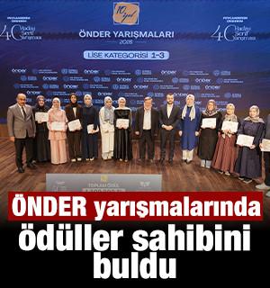 &Ouml;NDER yarışmalarında &ouml;d&uuml;ller sahibini buldu