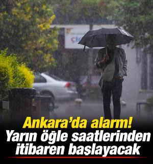 Ankara'da g&ouml;k g&uuml;r&uuml;lt&uuml;l&uuml; sağanak alarmı