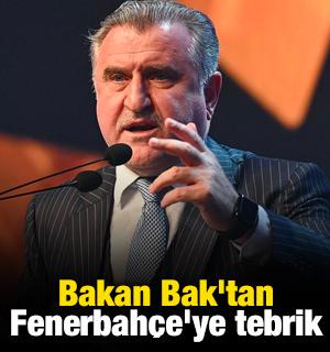 Bakan Bak'tan Fenerbah&ccedil;e'ye tebrik