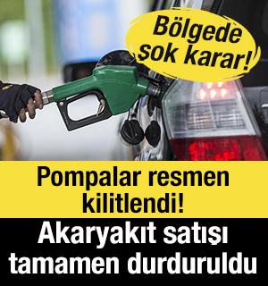 B&ouml;lgede şok karar, pompalar resmen kilitlendi! Akaryakıt satışı tamamen durduruldu