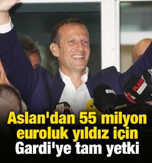 Aslan'dan 55 milyon euroluk yıldız i&ccedil;in Gardi'ye tam yetki
