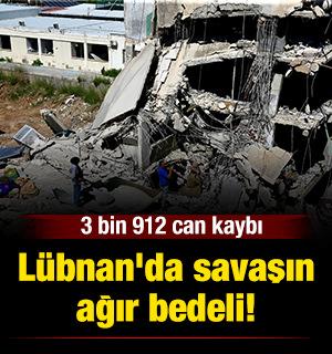L&uuml;bnan'da savaşın ağır bedeli: 3 bin 912 can kaybı