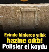 Yozgat&rsquo;ta bir evde iki bin yıllık olduğu değerlendirilen lahit bulundu