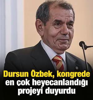 &Ouml;zbek, kongrede en &ccedil;ok heyecanlandığı projeyi duyurdu