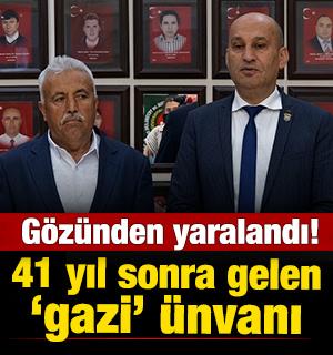 G&ouml;rev sırasında g&ouml;z&uuml;nden yaralandı! 41 yıl sonra gelen "gazi" &uuml;nvanı