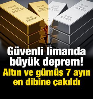 G&uuml;venli limanda b&uuml;y&uuml;k deprem! Altın ve g&uuml;m&uuml;ş 7 ayın en dibine &ccedil;akıldı...