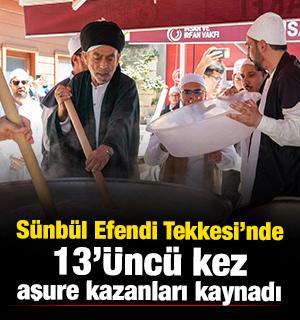 S&uuml;nb&uuml;l Efendi Tekkesi&rsquo;nde 13. kez aşure kazanları kaynadı 