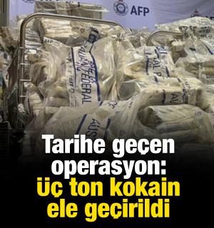 Tarihe ge&ccedil;en operasyon: 2,7 ton kokain ele ge&ccedil;irildi
