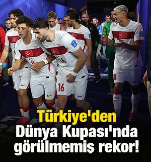 T&uuml;rkiye'den D&uuml;nya Kupası'nda g&ouml;r&uuml;lmemiş rekor!