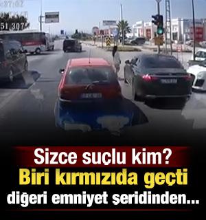 Antalya'da emniyet şeridinden gelip gen&ccedil; kıza &ccedil;arptı, o anlar ara&ccedil; kamerasında