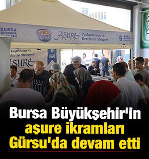 Bursa B&uuml;y&uuml;kşehir'in aşure ikramları G&uuml;rsu'da devam etti