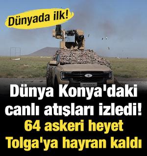 D&uuml;nya Konya'daki canlı atışları izledi! 64 askeri heyet Tolga'ya hayran kaldı: D&uuml;nyada ilk