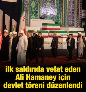 Hayatını kaybeden Ali Hamaney i&ccedil;in devlet t&ouml;reni d&uuml;zenlendi