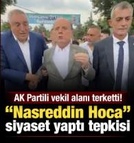 Sahnede siyasi mesaj gerginliği: AK Partili vekil Nasreddin Hoca etkinliğinden ayrıldı