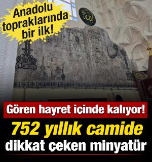 Yer: Eskişehir! 752 yıllık camide dikkat &ccedil;eken Kabe izleri