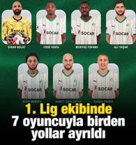 1. Lig ekibinde 7 oyuncuyla birden yollar ayrıldı